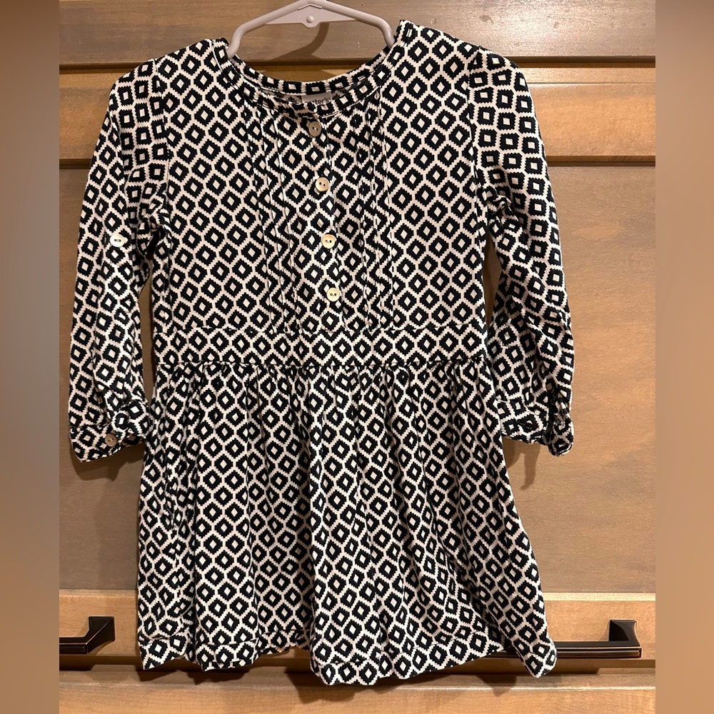 Toddler Girl Black and White Dress